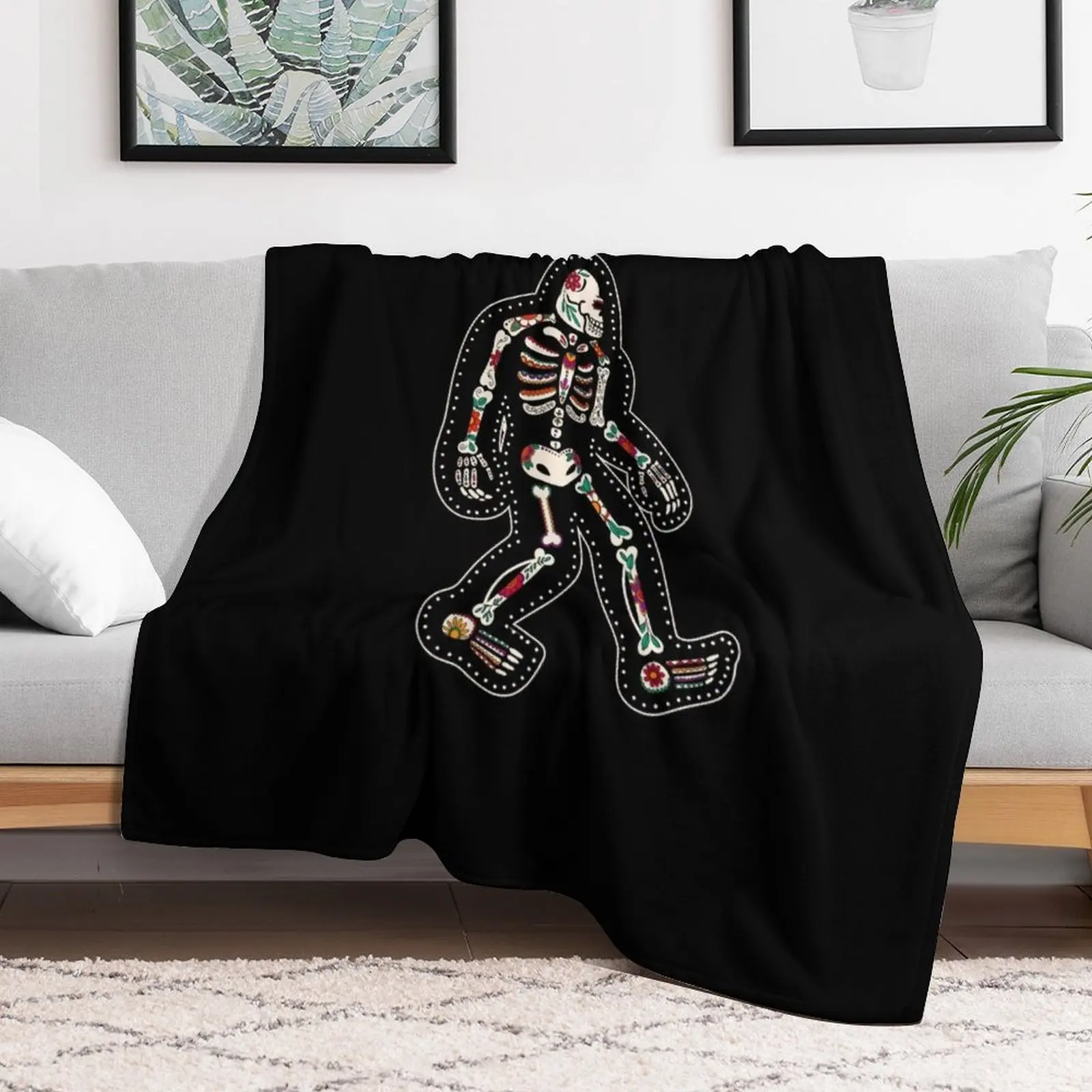 Day of the Dead Bigfoot Throw Blanket Air Conditioner Soft Blanket for Office Home