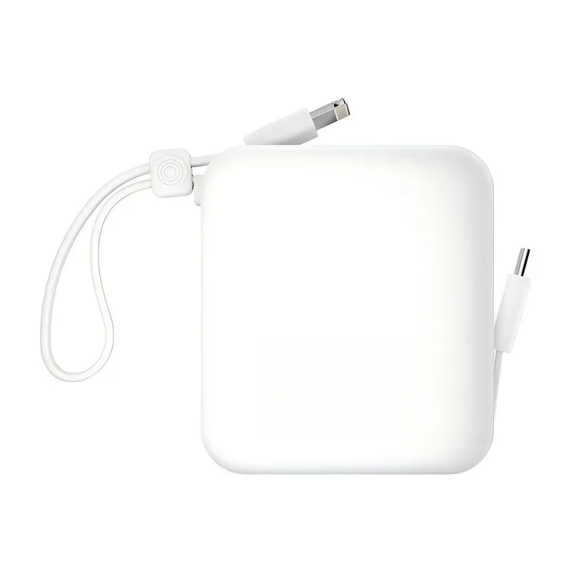 

Mini Convenient Fast Charging Power Bank, 10,000mAh Large-capacity Power Bank with Built-in Cable for Quick Charging on the Go