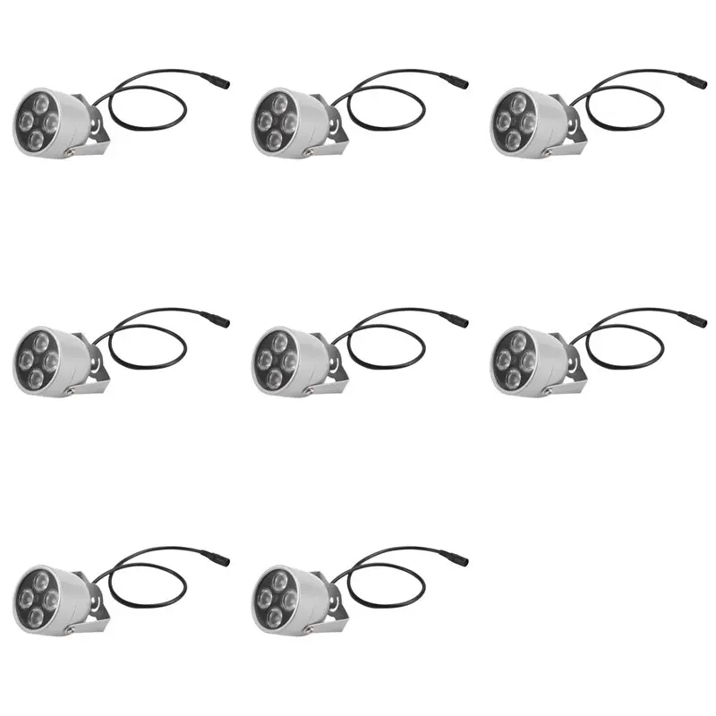 B67C 8X 4 Array Leds Infrared Waterproof Night Vision IR Illuminator Light Fill Light DC 12V For Security Camera