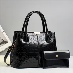 2pcs set Fashion Top Handle Satchel Bag with Small Handbag for Women Trendy Crossbody Shoulder Bag Female Tote Shopper Bags