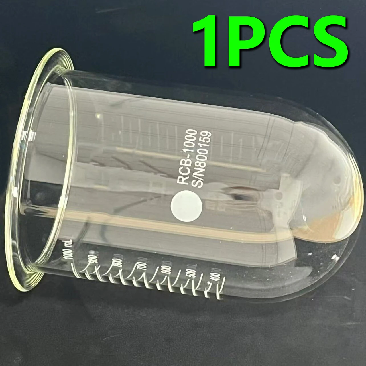 1 piece 1000ml dissolution cup for use with dissolution tester, round bottom with markings, made of high borosilicate glass
