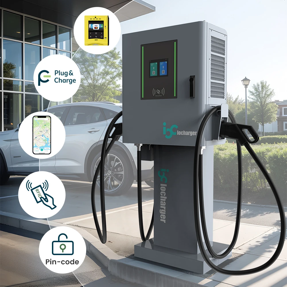 OCPP 2.0.1 DC EV Charging Columns Pos Payment Electric Car Wallbox Charger 30kW 60kW