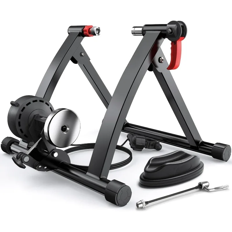 

Bike Trainer - Magnetic Stationary Bike Stand for 26-28" & 700C Wheels - Adjustable 6 Level Resistance Bike Trainer St
