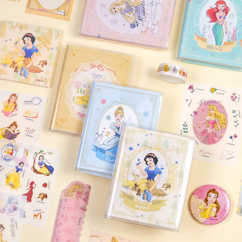 Nuovo Set di cancelleria Disney Ledger a mano Set principessa Elsa sirena cuore bianco come la neve carino forniture scolastiche regalo di