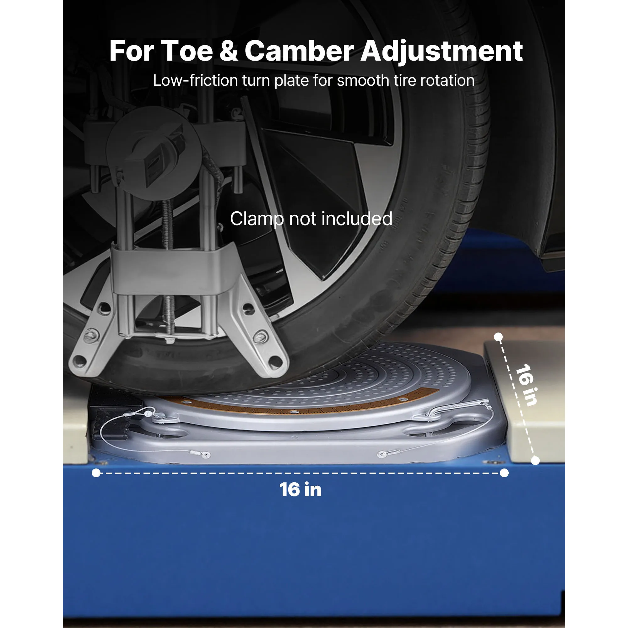 SucceBuy Wheel Alignment Turn Plates 2 PCS 2T per Plate Brass Dial Measurements 360° Rotate with Bridge Thrust Block for Car SUV
