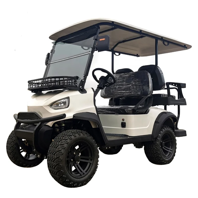 4 Seat 72V AC System Li-ion Battery Road Legal Sports Utility Family Recreational Vehicle Electric Lifted Golf Cart for Sell