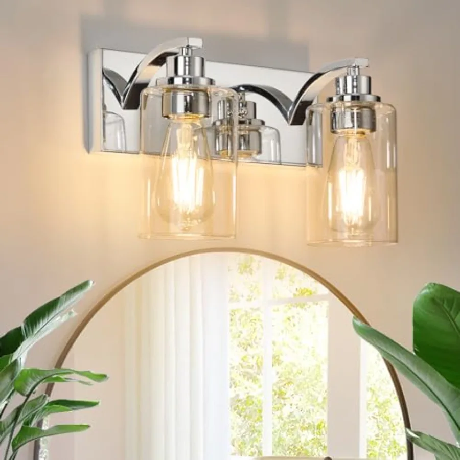 

Light Bathroom Light Fixtures Modern Vanity for Bathroom Lighting Fixtures Over Mirror with Clear Glass Shade for Cabinet Mirro