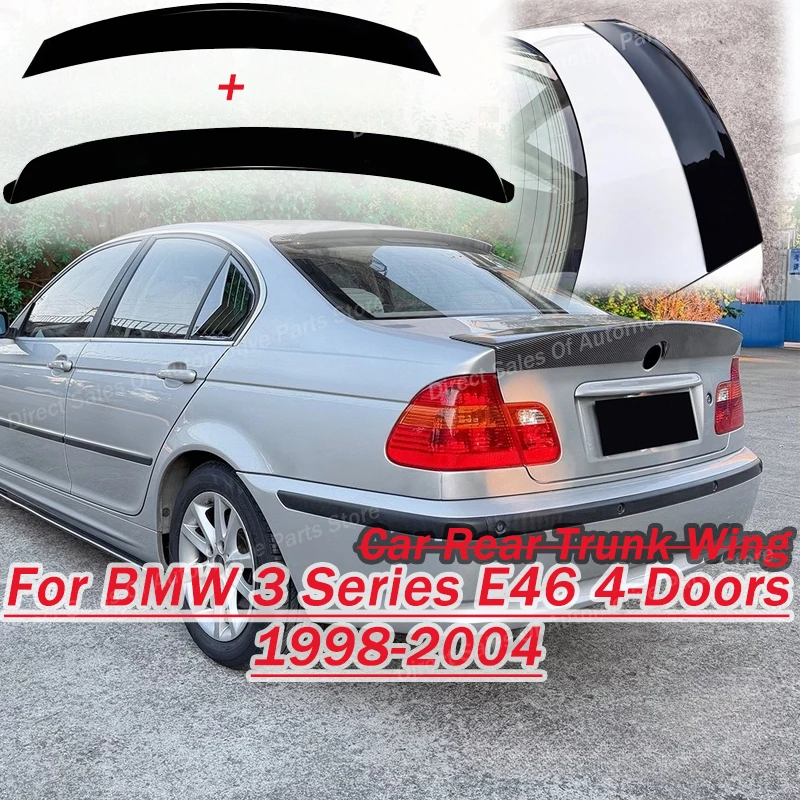 

For BMW 3 Series E46 316i 318i 320i 330i 4-Doors 1998-2004 For M3 Style Car Rear Trunk Wing Splitter Spoiler Body Kit Tuning