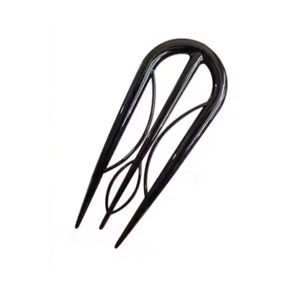 New Acetate U-shaped Hair Stick Multi-pronged Geometric Hair Fork Leopard Print Hairpin Hair Accessories