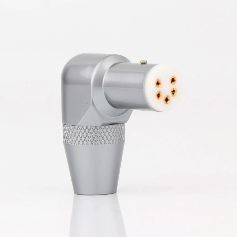 Meatendio-テーブルソケット,5 dinメス,ビニール金メッキ,右角度付き,ヘッドコネクタ