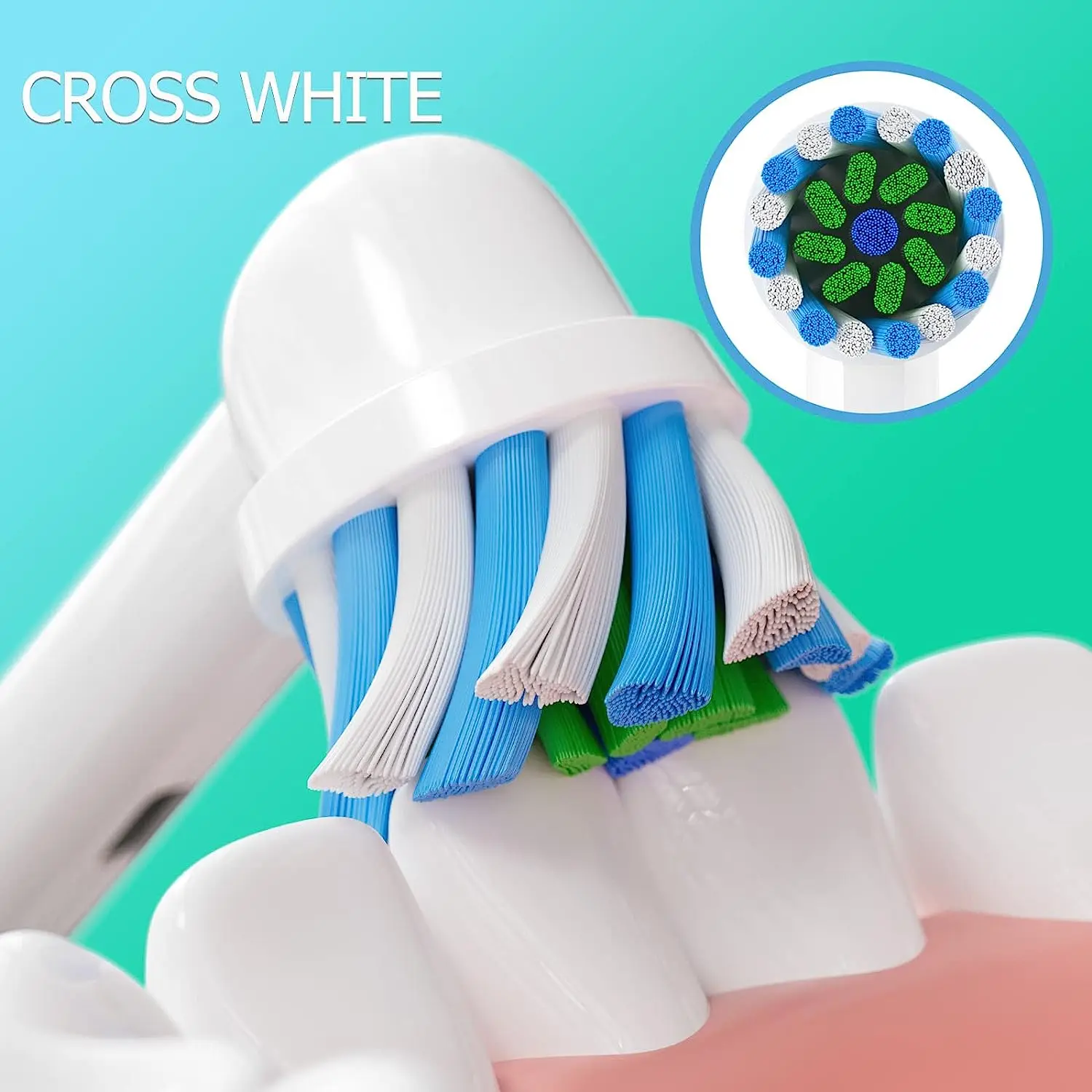 4pcs Toothbrush Head Compatible with Braun Oral B Electric Toothbrush, Replacement Brush Heads for Oral B Vitality Pro 1000 2000 image 3