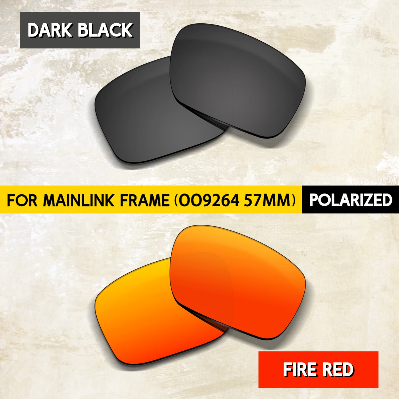 

2 Pairs Replacement Lenses for Oakley Mainlink OO9264 Sunglasses Frame-Impact-Resistant and Anti-scratch