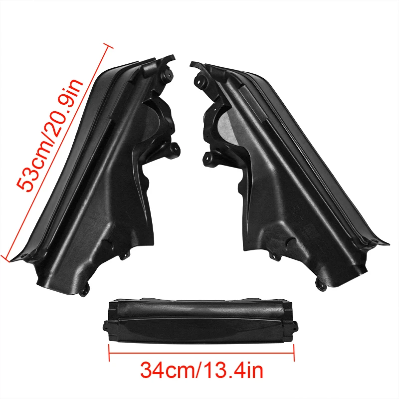 3pcs Car Engine Upper Compartment Partition Panel Set For BMW X5 X6 E70 E71 E72 51717169419 51717169420 51717169421