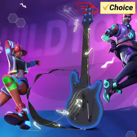Wireless Guitar Controller 2.4G Wireless Gaming Controller Wireless PC Guitar Controller for PS4 PS3 PC Guitar Hero Clone Hero