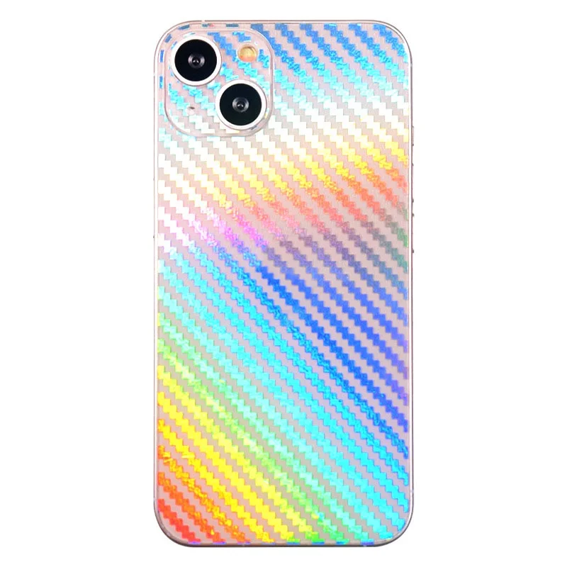 Aurora Carbon Fiber Skin for Samsung Galaxy S23 S22 S21 S24 Note 20 Ultra S10 Plus Back Protector Film Cover Gradient Sticker