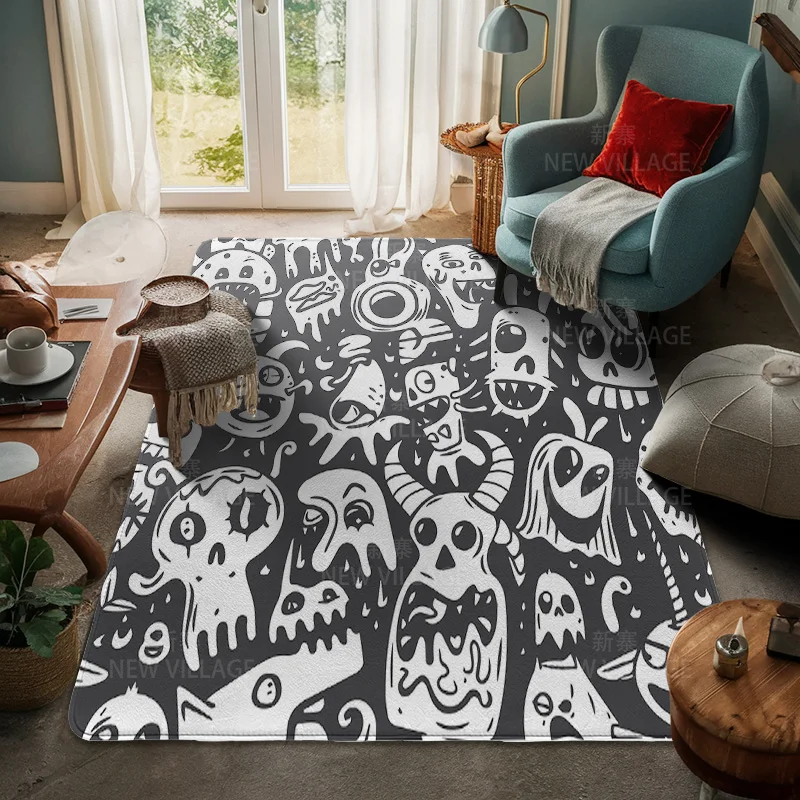 House entrance carpet Home door mat Room Bath Foot bathroom non-slip Kitchen water absorption rugs Modern Nordic Halloween