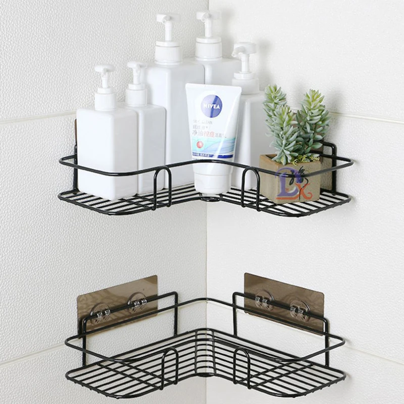 Bathroom Shelf Shower Organizer Triangle Cosmetic Storage Rack Kitchen Toilet