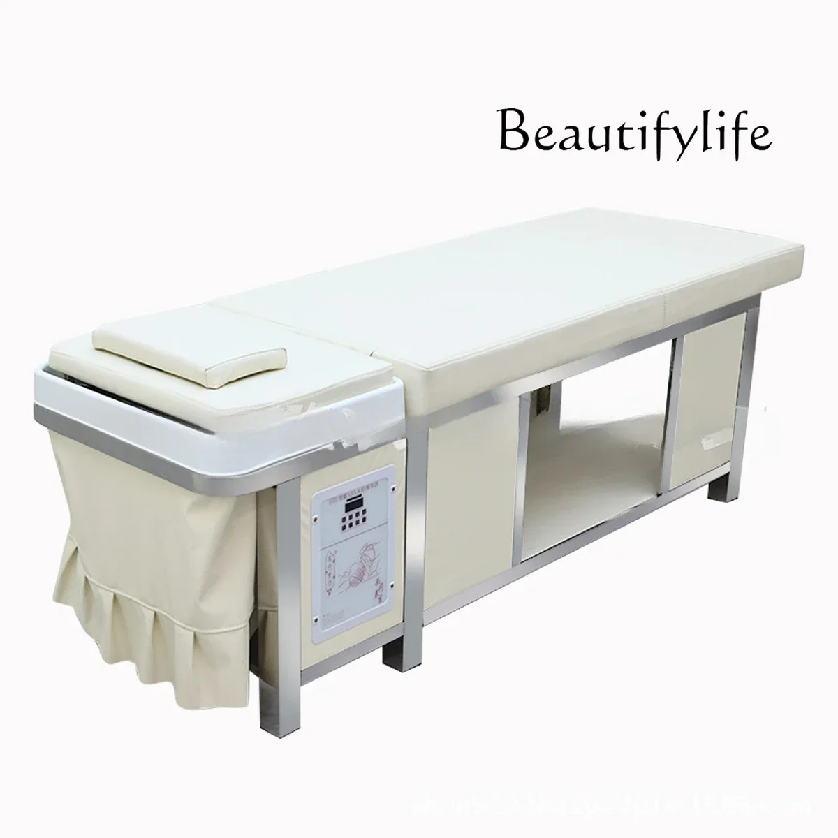 

Thai bed stainless steel shampoo bed head treatment fumigation hair salon shampoo bed water heater fumigation water circulation