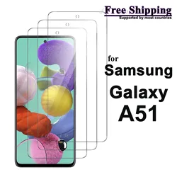 For Samsung Galaxy A51 6.5 inch Screen Protector Tempered Glass Crystal Mica 9H Protective HD Clear Transparent Anti Scratch