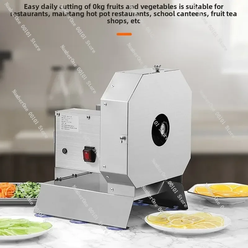 Electric Stainless Steel Food Cutter Multifunctional Automatic Slicer for Fruit Vegetable Cutting Prep Work