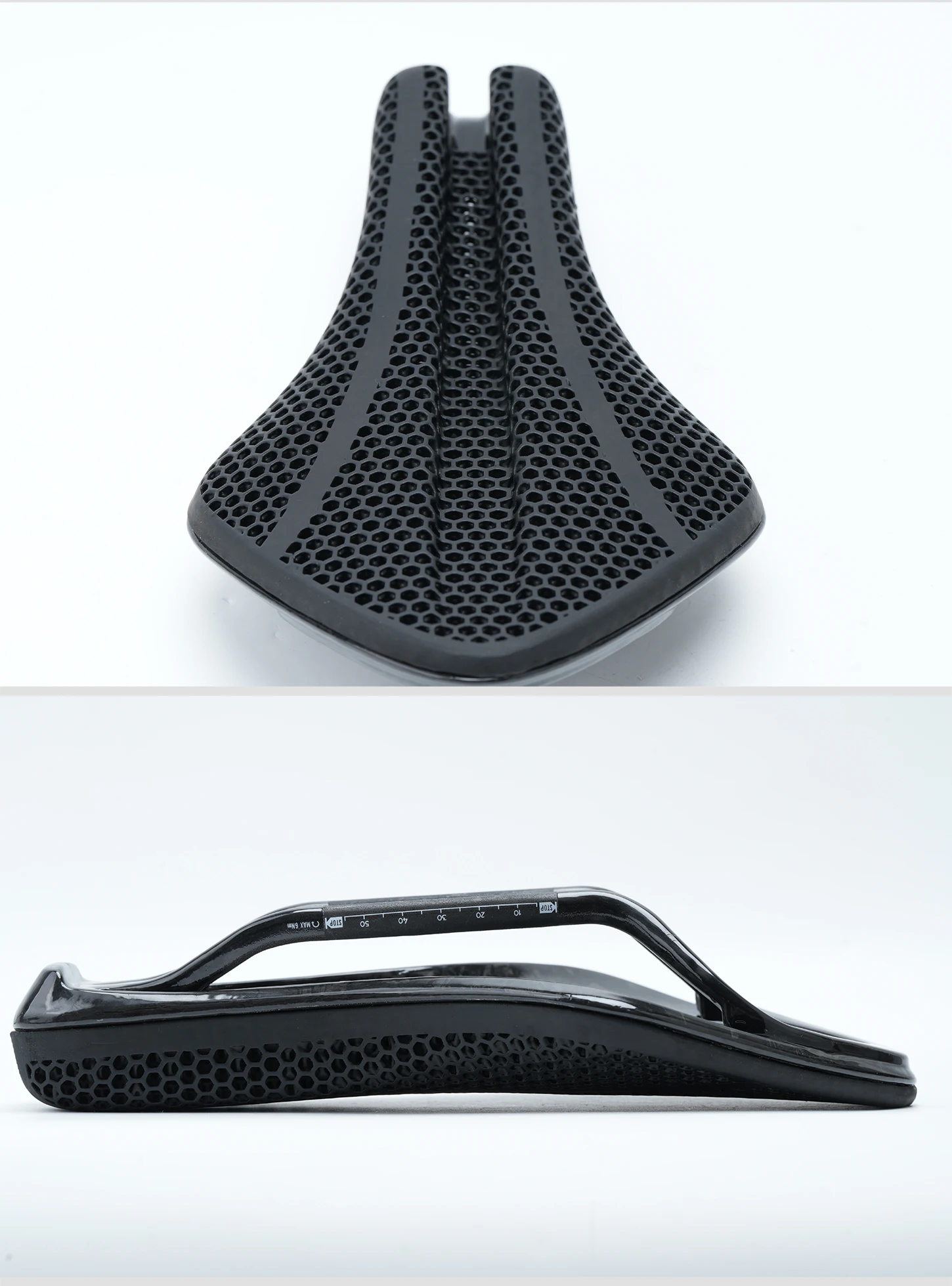RIRO Carbonfaser 3D-gedruckter Fahrradsattel, hohl, TT Triathlon Fahrradsitz, ultraleicht, Carbon-Schienen, ergonomisch, atmungsaktiv, Rennradteile – Detail 20