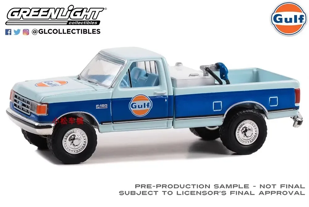 1:64 1990 Ford F-150 With fuel transfer tank Diecast Metal Alloy Model Car Toys For Gift Collection