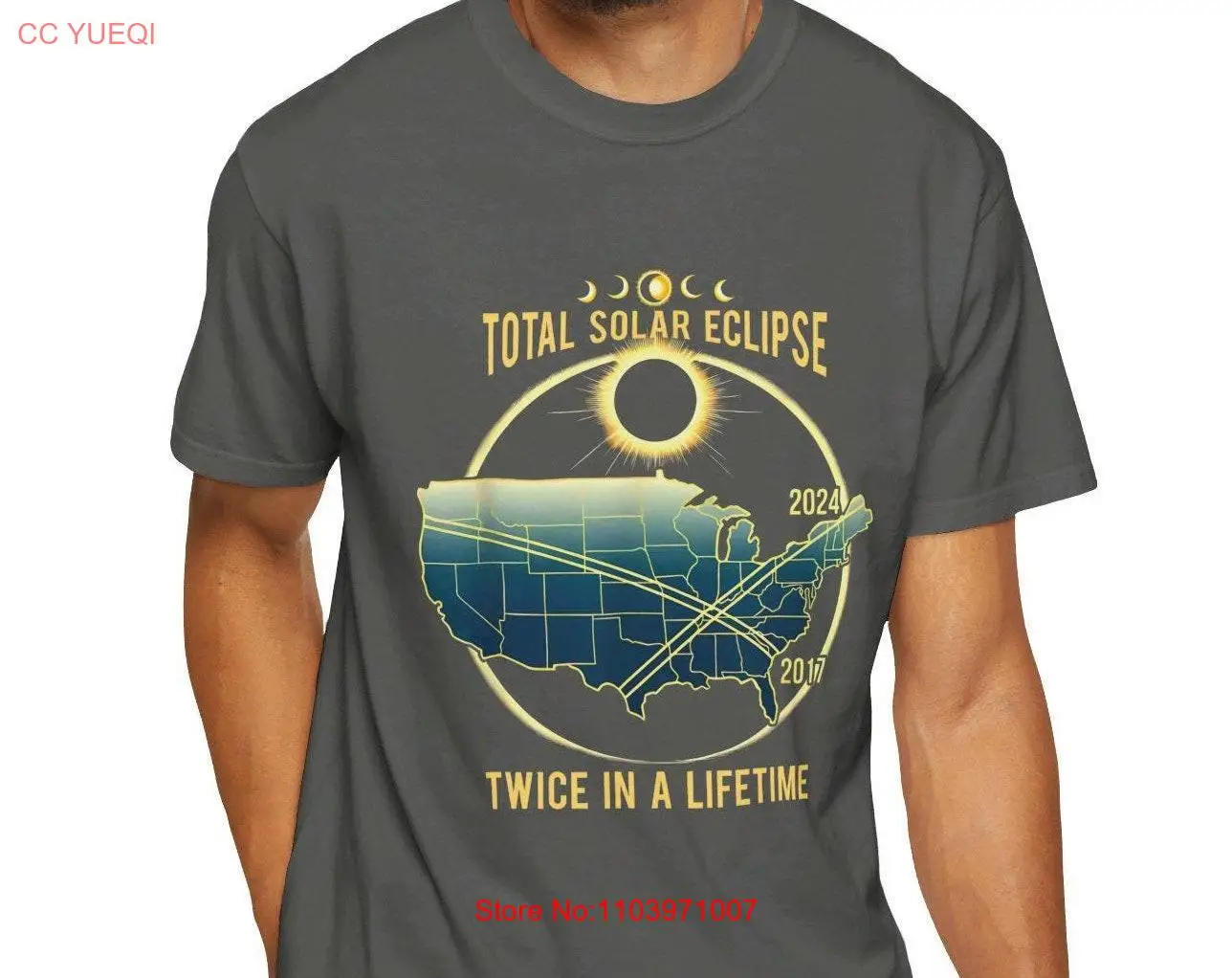 Футболка Total Solar Eclipse Twice In A Lifetime 2017 2024, апрель 8, карта США, пути Totality Comfort Colors