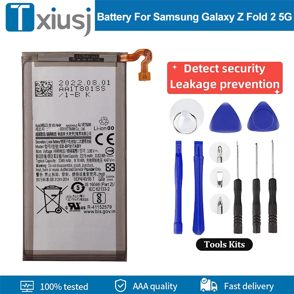 

Battery For Samsung Galaxy Z Fold 2 5G SM-F916 EB-BF916ABY EB-BF917ABY Mobile Phone Batteries + Tools