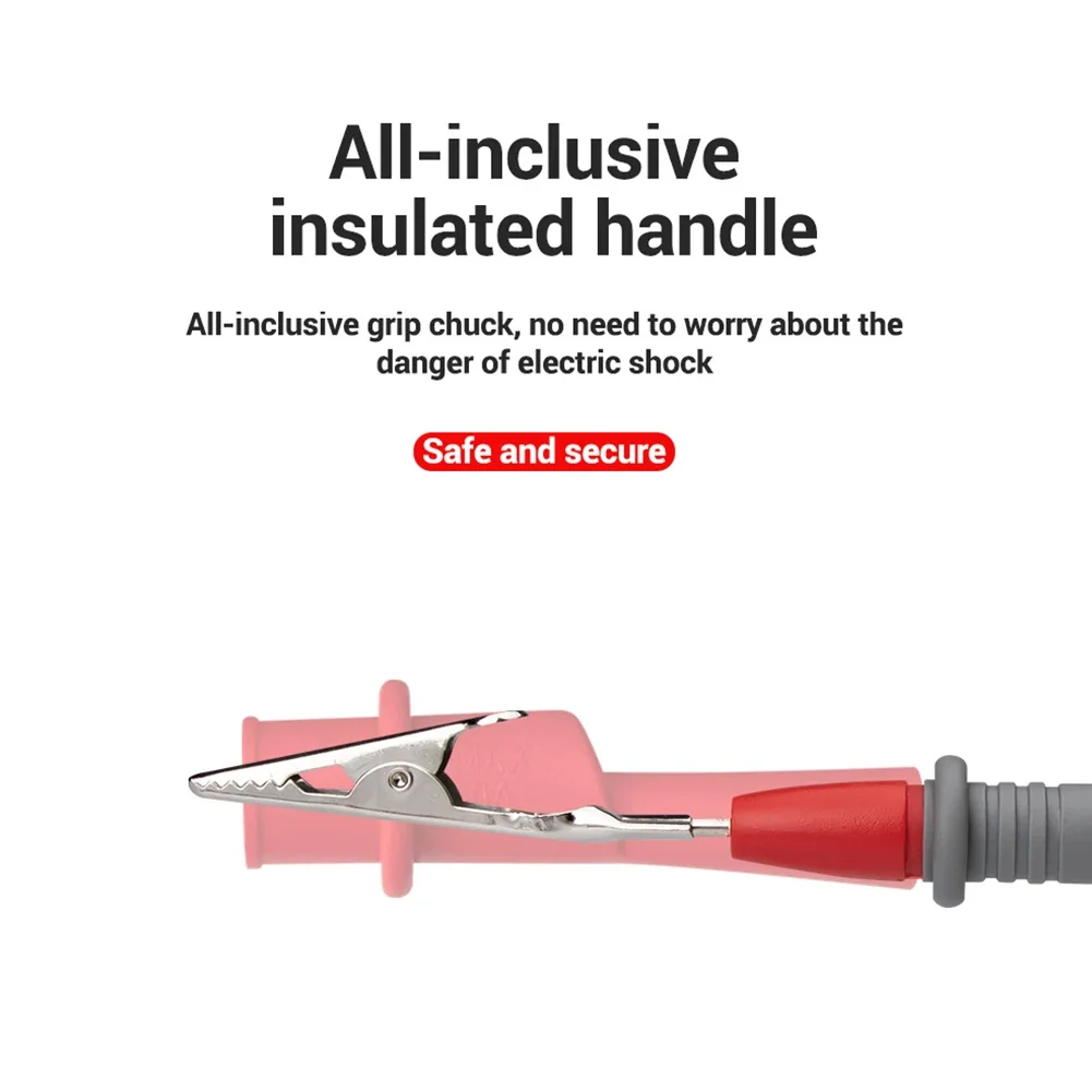 Multifunctional Crocodile Clip Circuit Clip Plug Range Suitable Test Voltage Convenient Current Insulation Sheath
