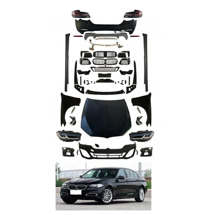 

Фабричные продажи Flying Wing Передний задний бампер Решетка Капот Фара Задние фонари F10 F18 Обновление MT G30 G38 Комплекты кузова для 5 серий