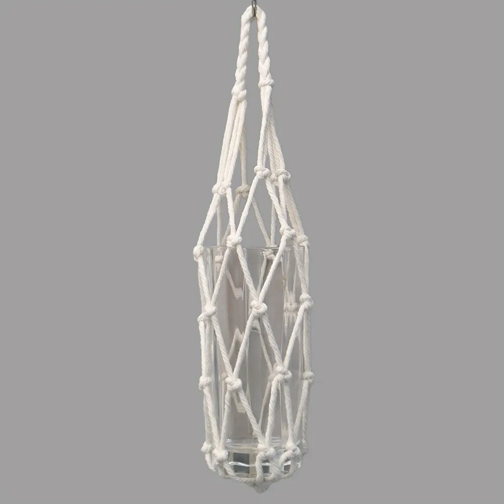 Woven Net Coffee Cup Mesh Bag Hollow Out Foldable Bottle Mugs Storage Bag Reusable Multiple Colors Portable Cups Holder Office