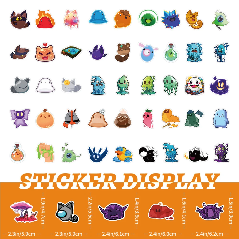 10/30/50pcs Cute Slime Rancher Game Stickers Kawaii Cartoon Graffiti Sticker Laptop Phone Stationery Funny Sticker for Kids Toy