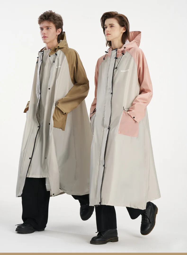 Fashion Windbreaker Style Raincoat Motorcycle Electric Car Rain Poncho Outdoor Camping Fishing Rainwear Rainproof Jacket