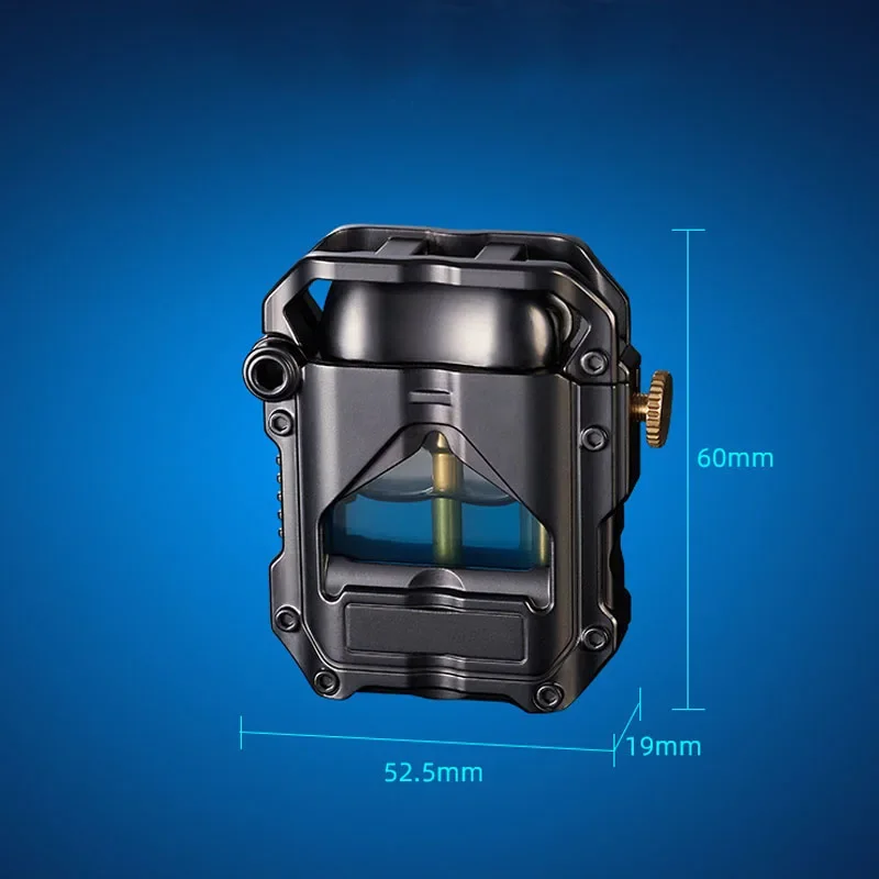 Outdoor EDC Transparent Machine Armor Metal Lighter Creative Gifts Tools