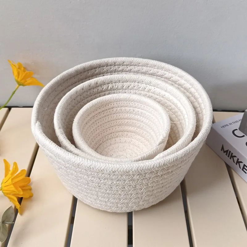 Modern Minimalist Style Storage Basket Small Snack Miscellaneous Storage Basket Coffee Table Dressing Table Cosmetics Storage