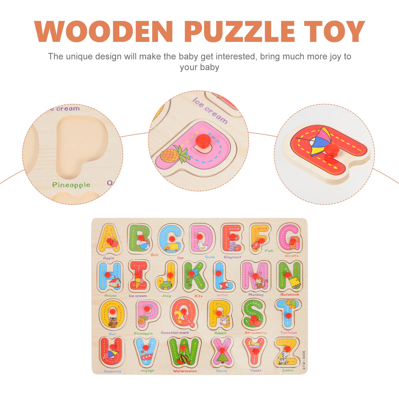 

2Sets Cartoon Number Letter Puzzle Wooden Educational Jigsaw for Kids Cognitive Ability Motor Skills Learning Development