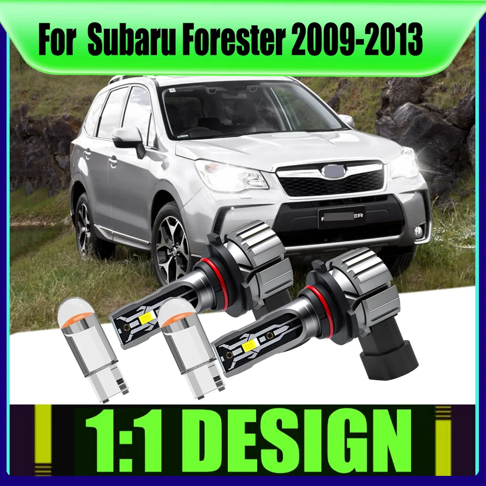 

9005 H11 9006 LED Headlight Fog Lights - Increase Night Driving Natural White Light For Subaru Forester 2009 2010 2011 2012 2013