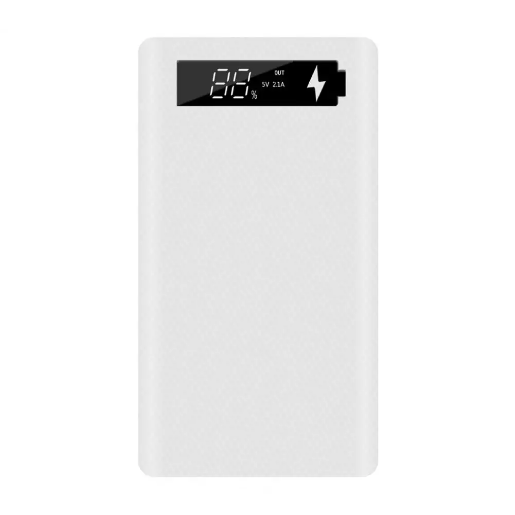 M6 Micro USB Type-C Power Bank Case DIY18650 Battery Charger Box with LCD Screen LED Light Shell Power Bank Accessoriesrs