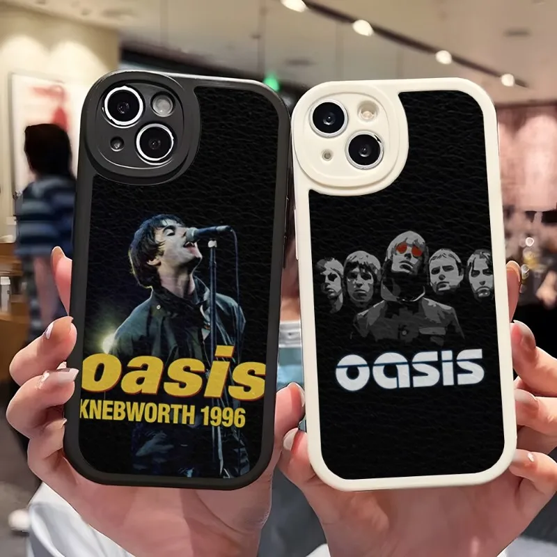 Oasis-Posters Phone Case For Apple Iphone 12 Pro Max 11 14 13 Mini X Xr Xs 7 6 8 Puls Se Lambskin Silicone Cover