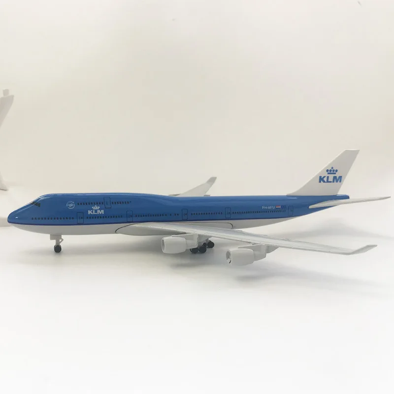 20cm KLM Royal Dutch Boeing 747 Plane Model Airplane Model Aircraft Model 1:300 Diecast Metal planes toys Collect