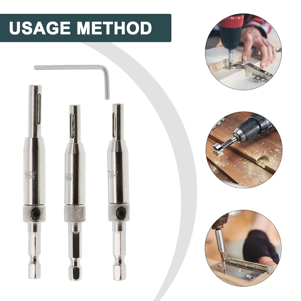 Imagem -03 - Self-centering Dobradiça Broca Grupo Hss Slot Hexagonal Ferramenta para Porta e Gabinete Buraco Pcs