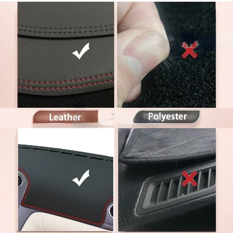 For Hyundai Santa Fe 2019 2020 TM Dashboard Cover Leather Mat Pad Sunshade Protect panel Light-proof pad Car Accessories Carpet