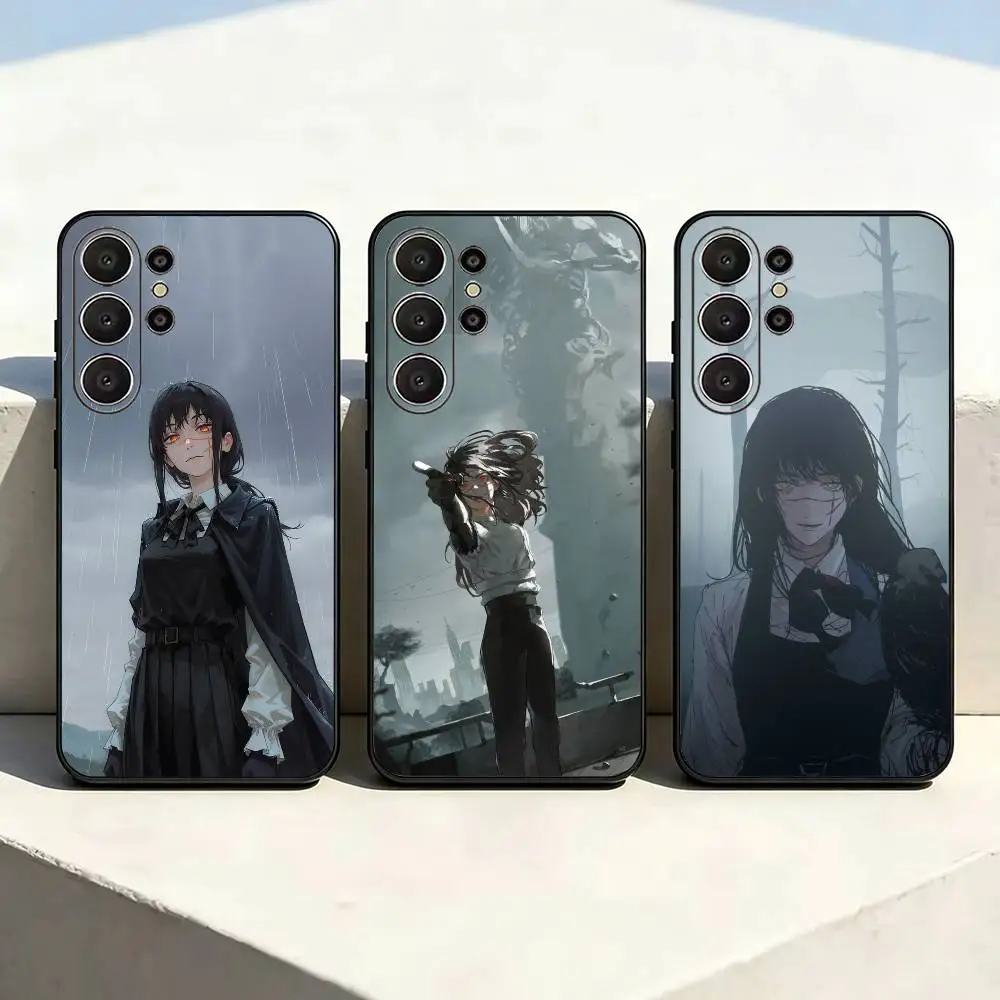 M-Mitaka Asa Anime Phone Case For Samsung S26,S24,S21,S22,Plus S23,S30,Ultra,S20,Fe,Black Soft Silicone