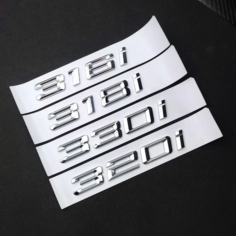 

3D ABS Chrome Car Logo 320i 316i 318i 325i 328i 335i 340i 330i Emblem For E46 F30 E90 G20 Car Trunk Letters Stickers Accessories