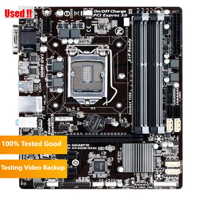 GIGABYTE GA-B85M-DS3H Ổ Cắm LGA1150 DDR3 Cho Intel B85 B85M Nguyên Bản Máy Tính Để Bàn Sử Dụng Bo Mạch Chủ