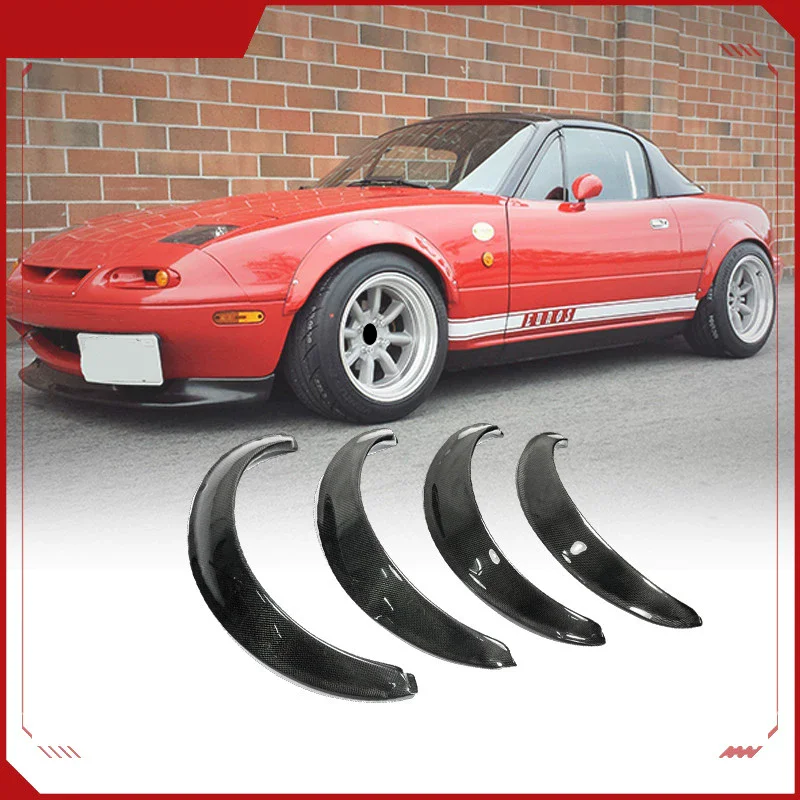 Carbon fiber Wheel Eyebrow for Mazda Miata MX5 NA modified resin Mudguard Fender Front Rear Wheel Protector Guard surround