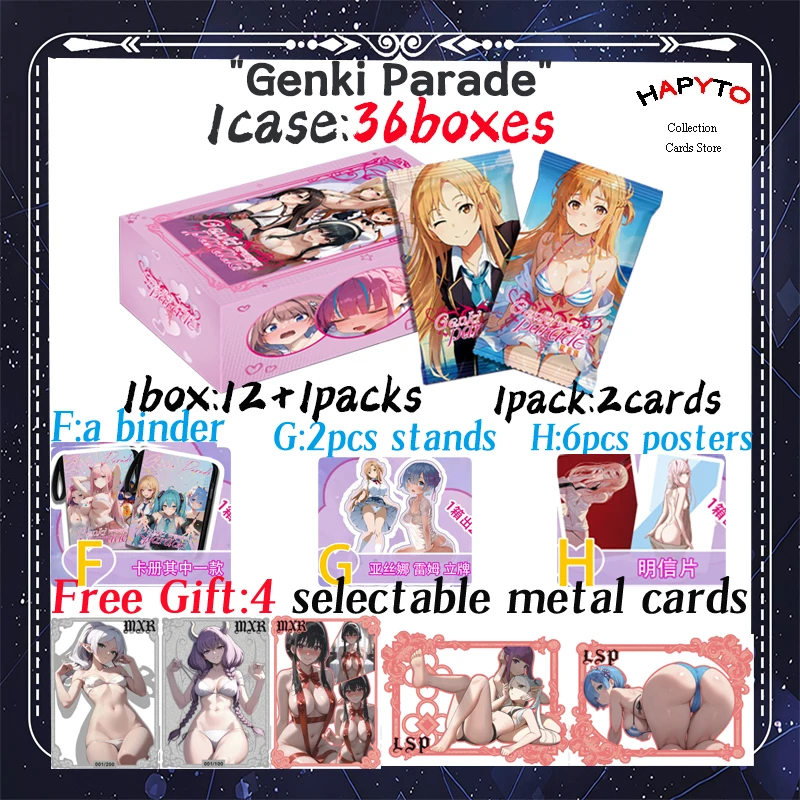 

2025 новейший Genki Parade Goddess Story Waifu, коллекционные карты, коробка-бустер ACG TCG Doujin, игрушки и хобби, подарок