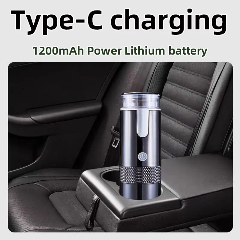 170ml Mini Portable Electric Coffee Maker,USB Rechargeable,Travel Camping Wireless Coffee Machine,Powder Capsule,One-Handed