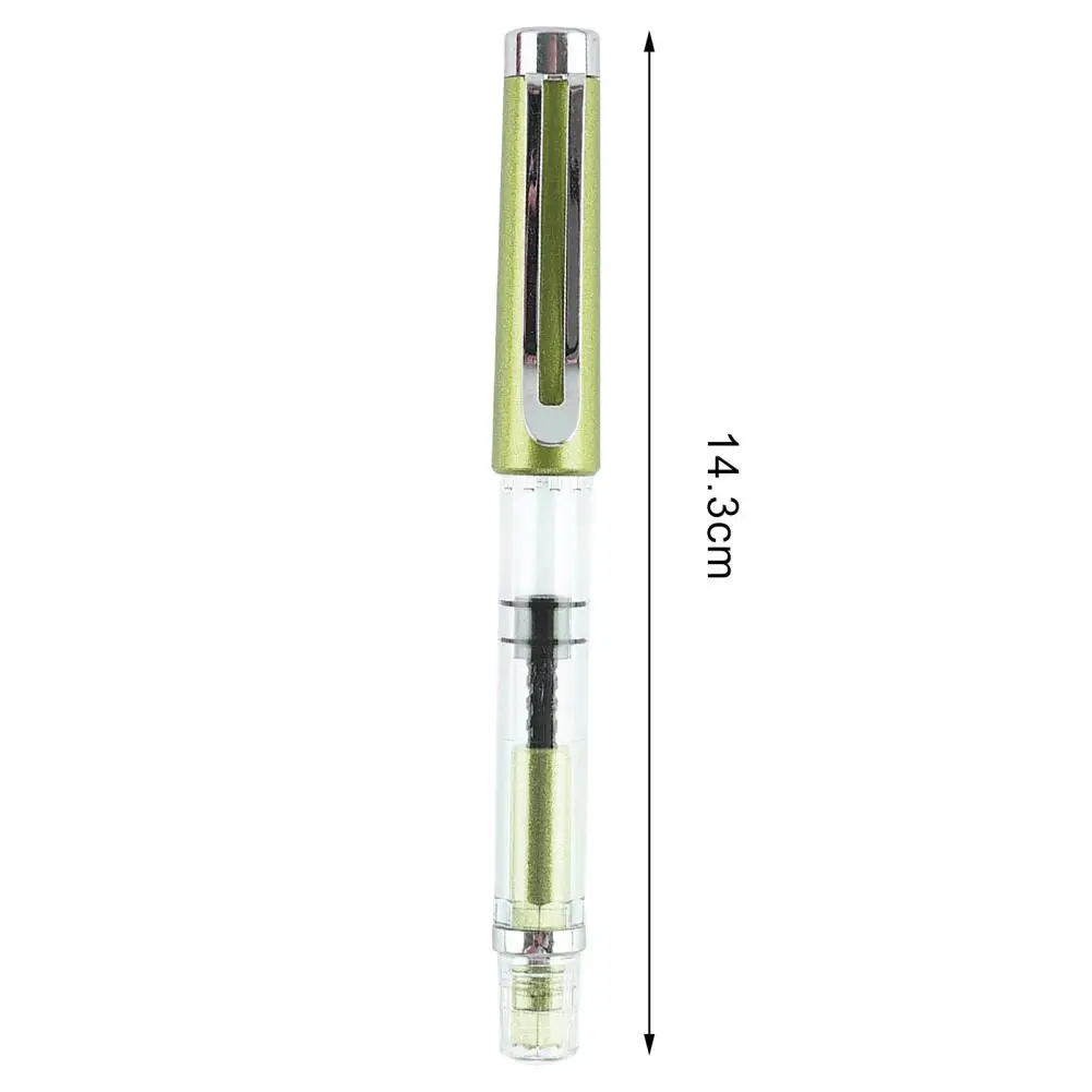 Stylo plume ergonomique poli à la main, haute capacité, système de remplissage sous vide, plume fine en acier inoxydable pour un rendu lisse