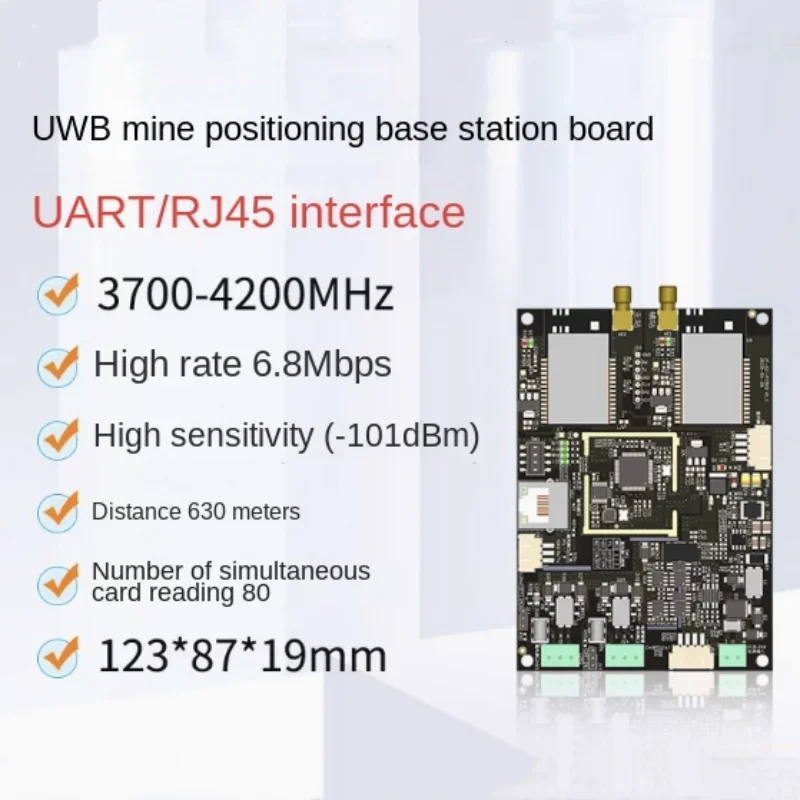 GC-P2302 UWB positioning and ranging tunnel mine excavation face electronic fence domestic DW1000 base station board UART/RJ45